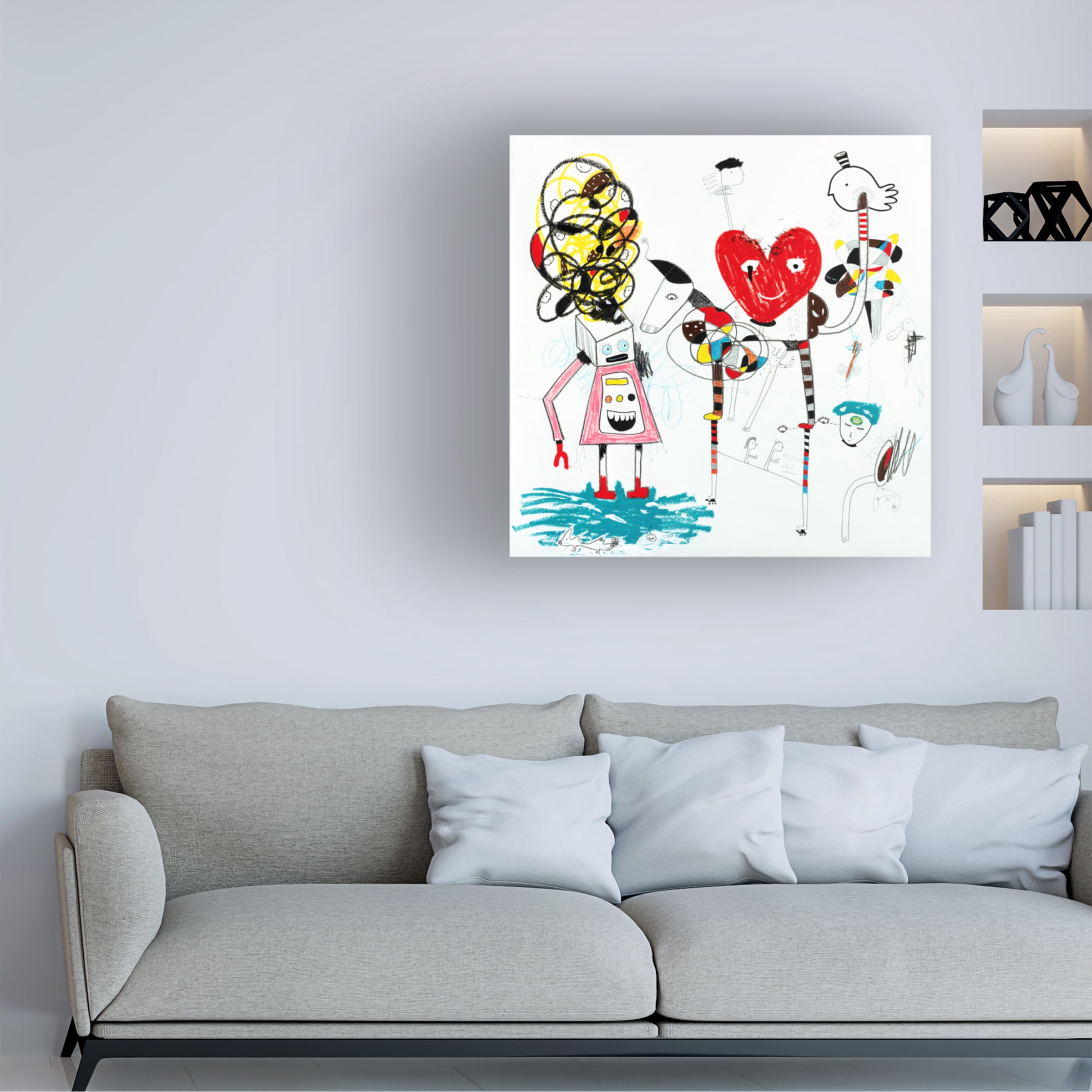 Oodlies 'Donkey Of Love' Canvas Art