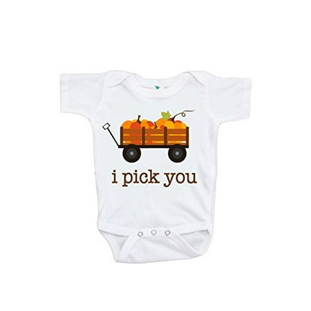 

Custom Party Shop Unisex Baby I Pick You Onepiece Orange and Brown