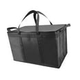 thumbnail image 2 of Bolsa aislada para entrega de alimentos, bolsa de compras para comestibles, entrega de comida para llevar, práctica bolsa comercial grande para Cateri negro, 2 of 8