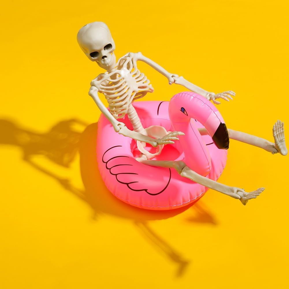 5 Pack Posable Skeleton Decorations with Movable Joints for Halloween Party