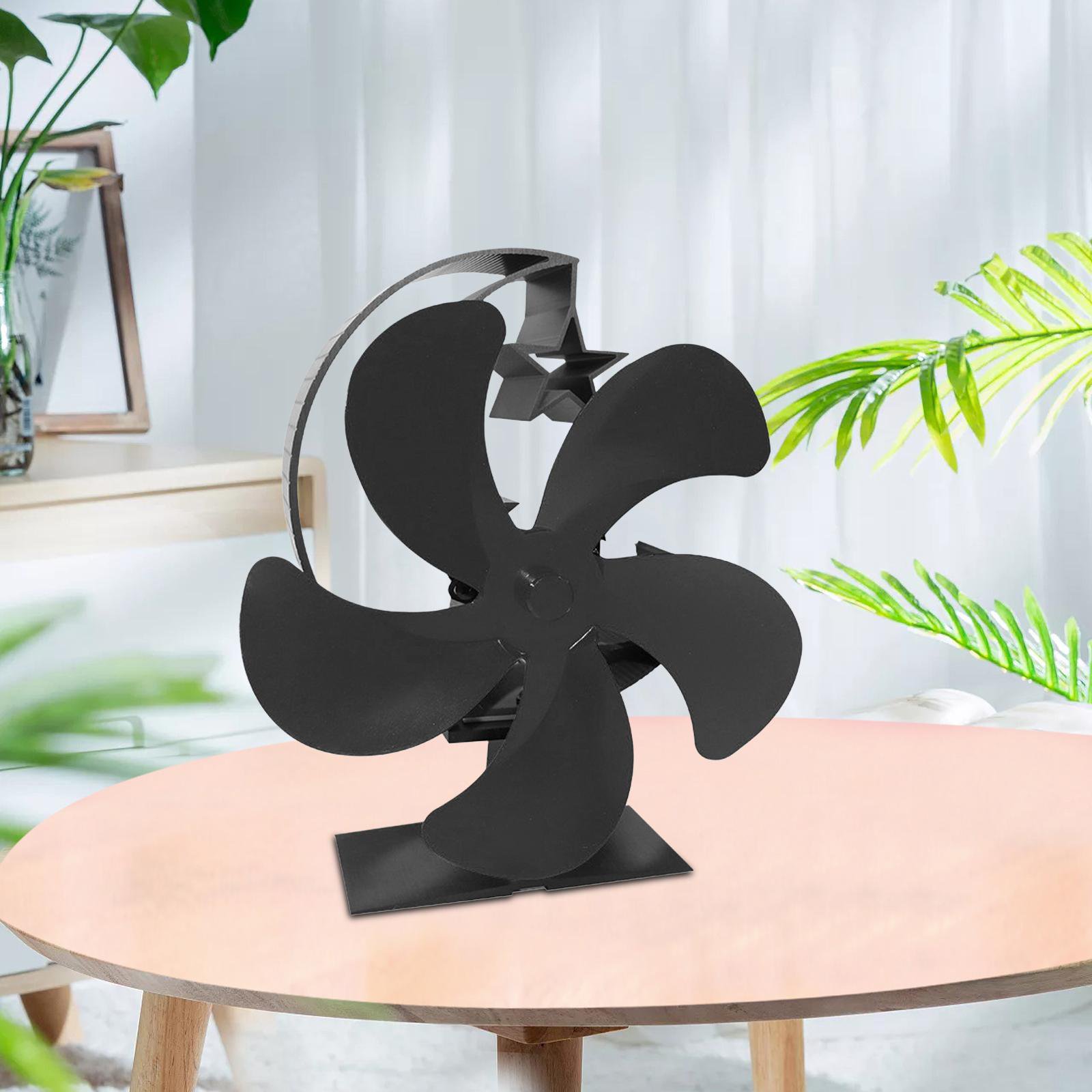 5 Sheet Fireplace Fan Quiet Efficient Heat Transfer Wood Furnace Fan  Circulating Warm Air Non Electric for Fireplace Wood Log Burner Indoor ,  Black | Walmart Canada