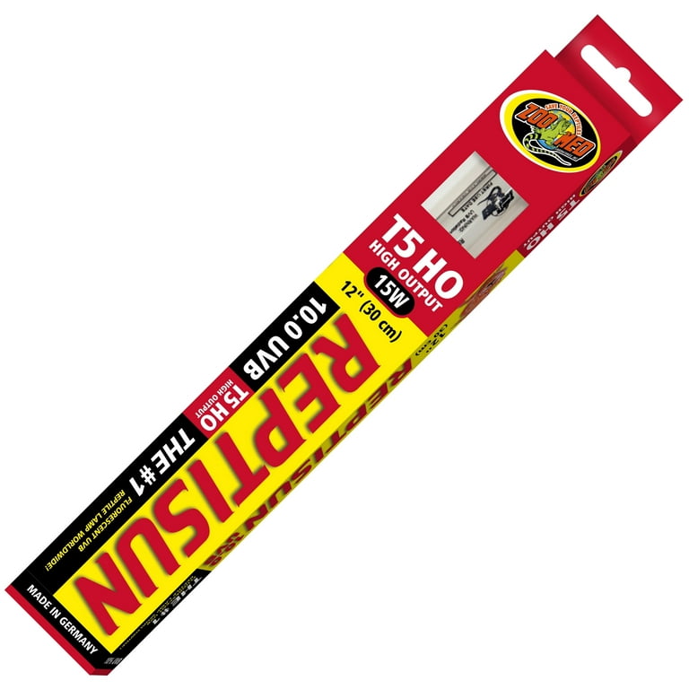 Zoo Med Labs Reptisun® 15W T5 Lamp, 10.0 UVB High-Output 12-Inch