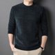 thumbnail image 1 of Suéter de otoño e invierno para hombre de mediana edad con estampado de color sólido, suéter de punto holgado y cálido con cuello redondo grueso y afelpado, 1 of 5