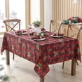 thumbnail image 2 of Newbridge Christmas Holiday Spruce Red Plaid 52 x 70 inch Rectangle Fabric Dining Tablecloth, 2 of 8