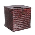 thumbnail image 2 of Caja de pañuelos faciales de papel cuadrada tejida moderna - para baño café, 2 of 7