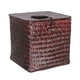 thumbnail image 2 of Caja de pañuelos faciales de papel cuadrada tejida moderna - para baño café, 2 of 7