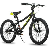 Hiland 20 inch Kids Mountain Bike for Girls Boys with Dual Handbrakes Kickstand, Black