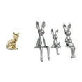 thumbnail image 1 of Figura de escritorio,Estatua de gato en estante,escritorio,oficina,decoración del hogar,Figura decorativa de escritorio de cerámica para decoración del hogar,Escultura de figura,Estatua, 1 of 8