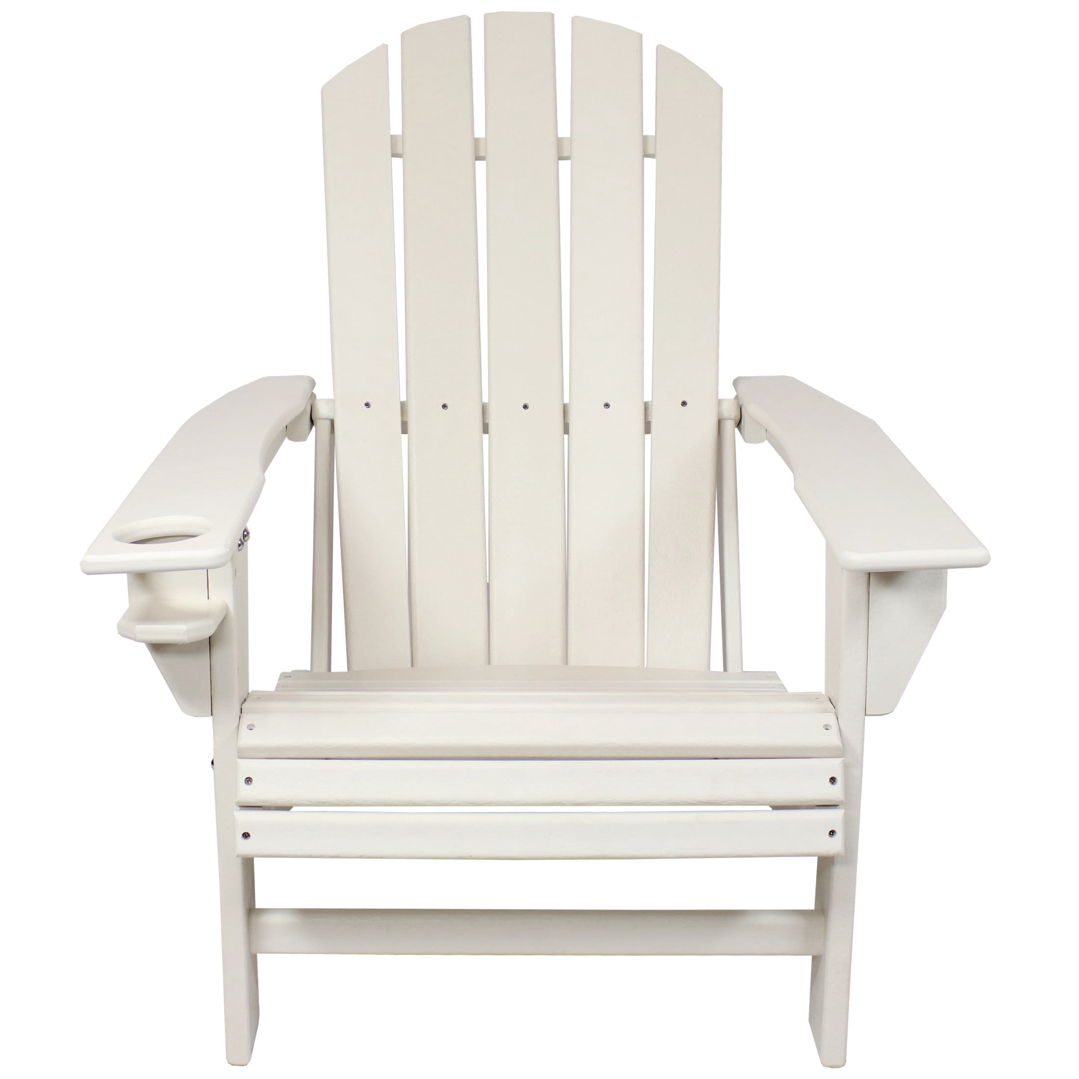Sunnydaze Lake-Style All-Weather Plastic Adirondack Chair - White