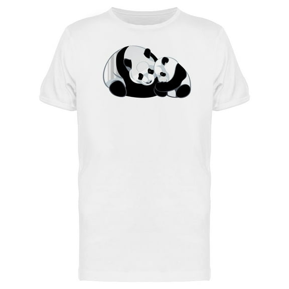 Lovely Panda Mom And Baby T-Shirt Men -Image by Shutterstock, Male 4X-Large