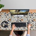thumbnail image 4 of Long Mouse Pads for Desk,Beige Halloween Pumpkin Skull Bat Desk Mats on Top Of Desks, Desk Mouse Pad Extra Large with 3mm Non-Slip Base and Stitched Edge for Gaming,Work,Home 47.3"x23.6", 4 of 5
