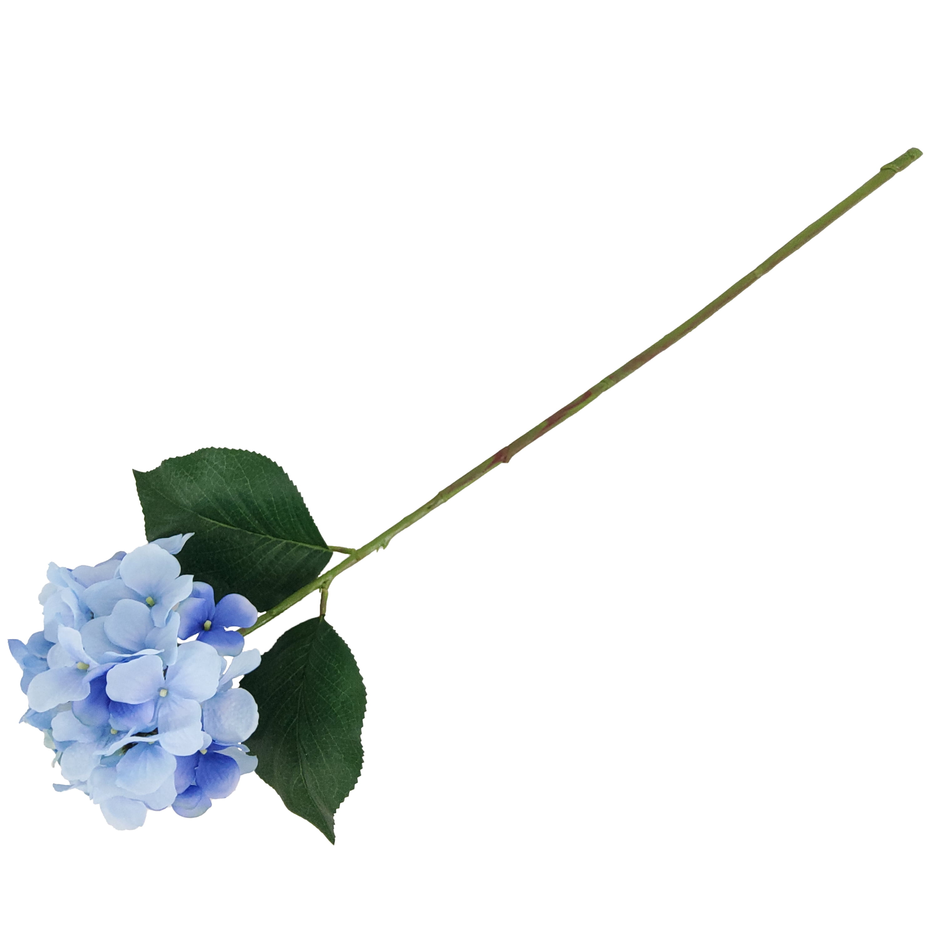 Mainstays Indoor 24 in Artificial Hydrangea Flower Stem, Polyester, Blue