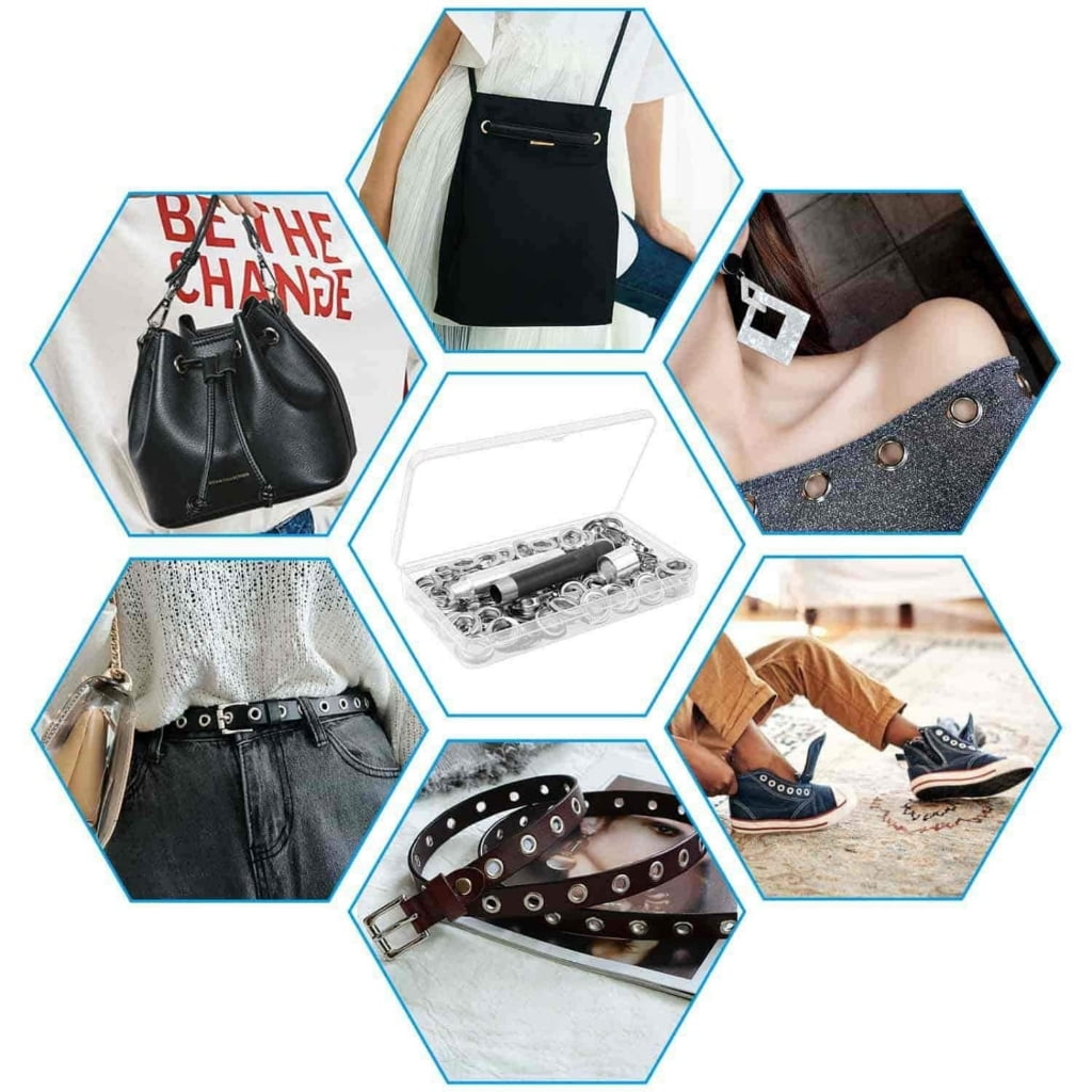 Zorvai Grommets Eyelets with Tool Kits Grommets Eyelets Installation Tool for Fabric