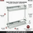 thumbnail image 4 of Rev-A-Shelf 18" Pullout Side Mount Two-Tier Kitchen Cabinet Organizer, 548-06CR-1, 4 of 12