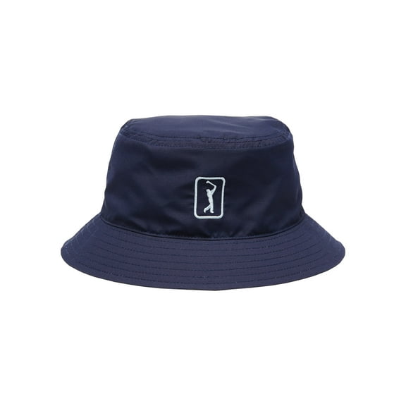 PGA Tour Men's Reversible Bucket Hat OSFM Fits Up To 7.5 Hat Size, Peacoat/Gray -