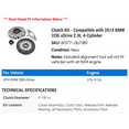 thumbnail image 2 of Clutch Kit - Compatible with 2014 BMW 328i xDrive 2.0L 4-Cylinder, 2 of 2