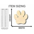 thumbnail image 2 of Unfinished Wood Dog Paw Shape - Animal - Pet - Craft - up to 46" DIY 20" / 3/4", 2 of 4