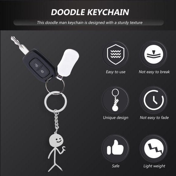 HEALEEP 2Ud Llaveros Decorativos Con Colgante Doodle Para Cartera O