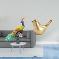 thumbnail image 2 of Escultura De Pavo Real Con Pájaros Dorados, Figura Decorativa Para Jardín, Artesanía, Estatua, Decoración Moderna Para El Hogar, Patio, Escritorio, Oficina, Repisa, Sala De Estar, Regalos, 2 of 8