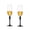 Black, variant on Champagne Glass, Multi Colored Stem High Footed Champagne Flute Set of 2, Capacity 8.45 oz for Birthday Parties