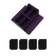 thumbnail image 5 of Caja para baraja de cartas coleccionables, caja para naipes de poliuretano resistente con 4 divisores de cartas premium Negro Púrpura, 5 of 9