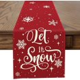 thumbnail image 1 of Christmas Decor Table Runner for Kitchen Dining Table Thanksgiving Day Table Runner for Living Room Farmhouse Table Runners for Party Home Decor (Christmas Let it Snow), 1 of 6