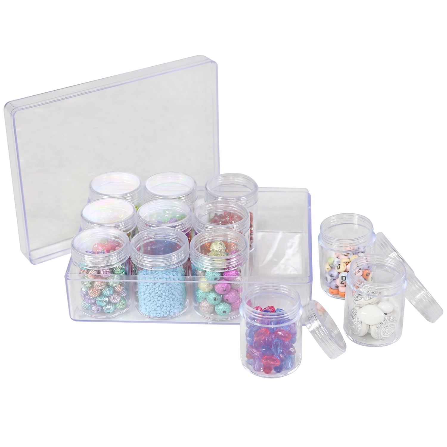 Everything Mary Plastic Storage Case with 12 Jars, (Pack of 8) - D3 Surplus  Outlet