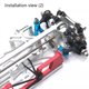 thumbnail image 5 of Bewildely 1/28 RC Car Servo Link Rod varillas de conexión de dirección conjunto ensamblado azul Kits de construcción modelo Plata, 5 of 6