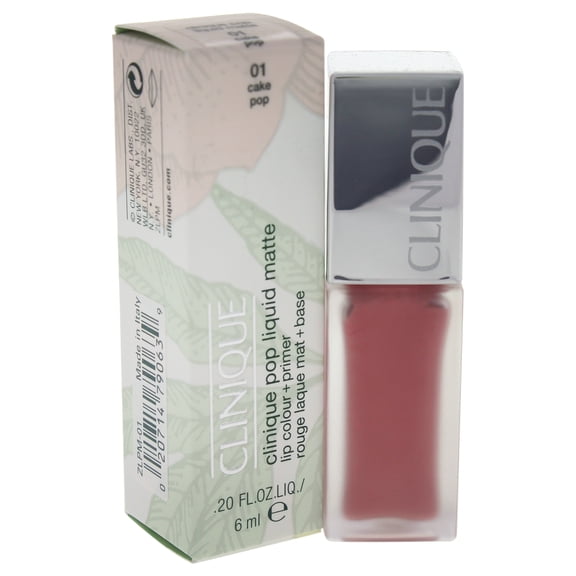 Clinique Pop Liquid Matte Lip Colour Primer - # 01 Cake Pop by Clinique for Women - 0.2 oz Lip Gloss