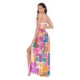 thumbnail image 3 of FORMRS Womens Long Sarong Beach Wrap Semi-Sheer Bikini Skirt Bathing Swimsuit Cover Up, Art Map, 3 of 7