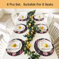 thumbnail image 5 of Galentine's Day Round 15 Inch Placemats Set of 6, Gnomes Pink Love Balloon Black Lattice HeatResistant Non Slip Place Mats for Dining Table, Wipeable Braided Kitchen Table Mats for Housewarming, 5 of 9