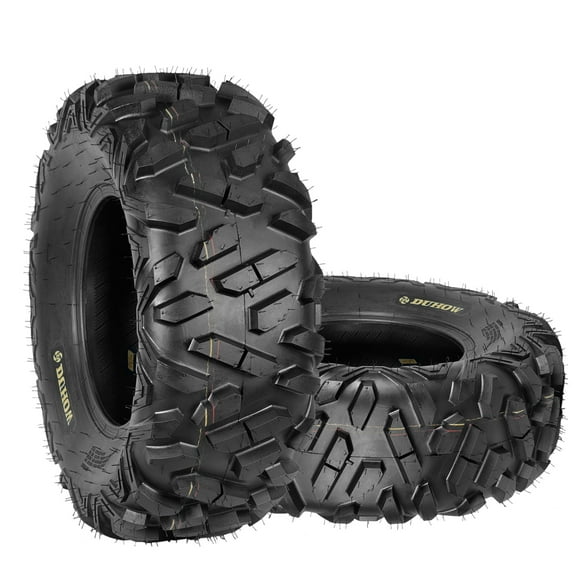 6-Ply Heavy Duty AT26X9-12 ATV/UTV Tires (2-Pack, Black) - All-Terrain Tubeless Tires for Mud, Sand & Off-Road - Fits Quads, 4-Wheelers & Side-by-Sides