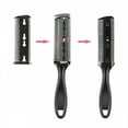 thumbnail image 4 of ACDANC 3pcs Hair Cutter Comb Double Side Haircut Scissors Metal Razor Plastic Hair Comb Cutter Trimmer with Stainless Steel Hair Shaper Razor for Both Long and Short Hair (Black), 4 of 7