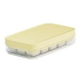 thumbnail image 2 of Bandeja para cubitos de hielo con tapa y recipiente, ahorradora de espacio portátil, máquina de hielo apilable para 15 rejillas amarillas, 2 of 9