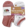 thumbnail image 3 of Girls' No Show Socks, 10 Pair, 3 of 3