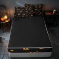 thumbnail image 4 of Homewish Pumpkin Lantern Zipper Full Size Comforter Sets with Fitted Sheet and 2 Pillowcases, Happy Halloween Zipper Bedding Set, Black Orange, Black Reversible, 4 of 7