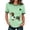 Light Green, variant on St Patricks Day Shirt Women Short Sleeve Shamrock Sweater Leaf Clover Dachshund Ribbed Knitted Irish Sweater T Shirts