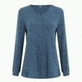 thumbnail image 4 of Godom Long Sleeve Shirts for Women Casual Tunic V Neck Tops Fall Dressy Blouses Lightweight Pullover Sweaters, 4 of 7
