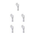 thumbnail image 2 of Wweixi Chic Chain Hand Model Shop Display Holder for Stunning Jewelry Showcase White 25.5cm 5Set, 2 of 6