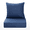 Navy Blue, variant on BelvaraHome 24x24 in 3-Piece Outdoor Olefin Patio Seat Set with Back Pillows, 6-inch Thick, Water Resistant, Navy Blue