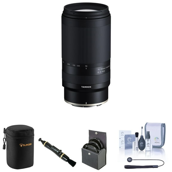 Tamron 70-300mm f/4.5-6.3 Di III RXD Lens for Nikon Z Bundle with 67mm Filter Kit, Lens Case, Lens Cleaner, Cleaning Kit, Universal Lens Cap Tether