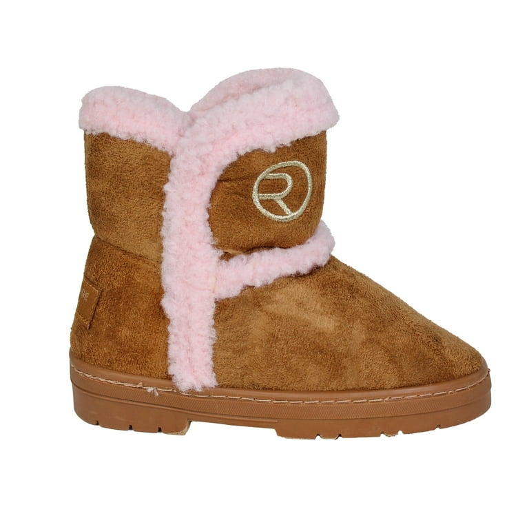 Rampage Comfy Faux Shearling Trim Winter Boots for Toddler Girls Size 8 Walmart