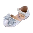 thumbnail image 2 of IUJSOY Little Chaussures Plates Mary Jane pour Fille avec Nœud, Perles, Princesse, Fleur, Mariage, Fête, Robe, 2 of 8