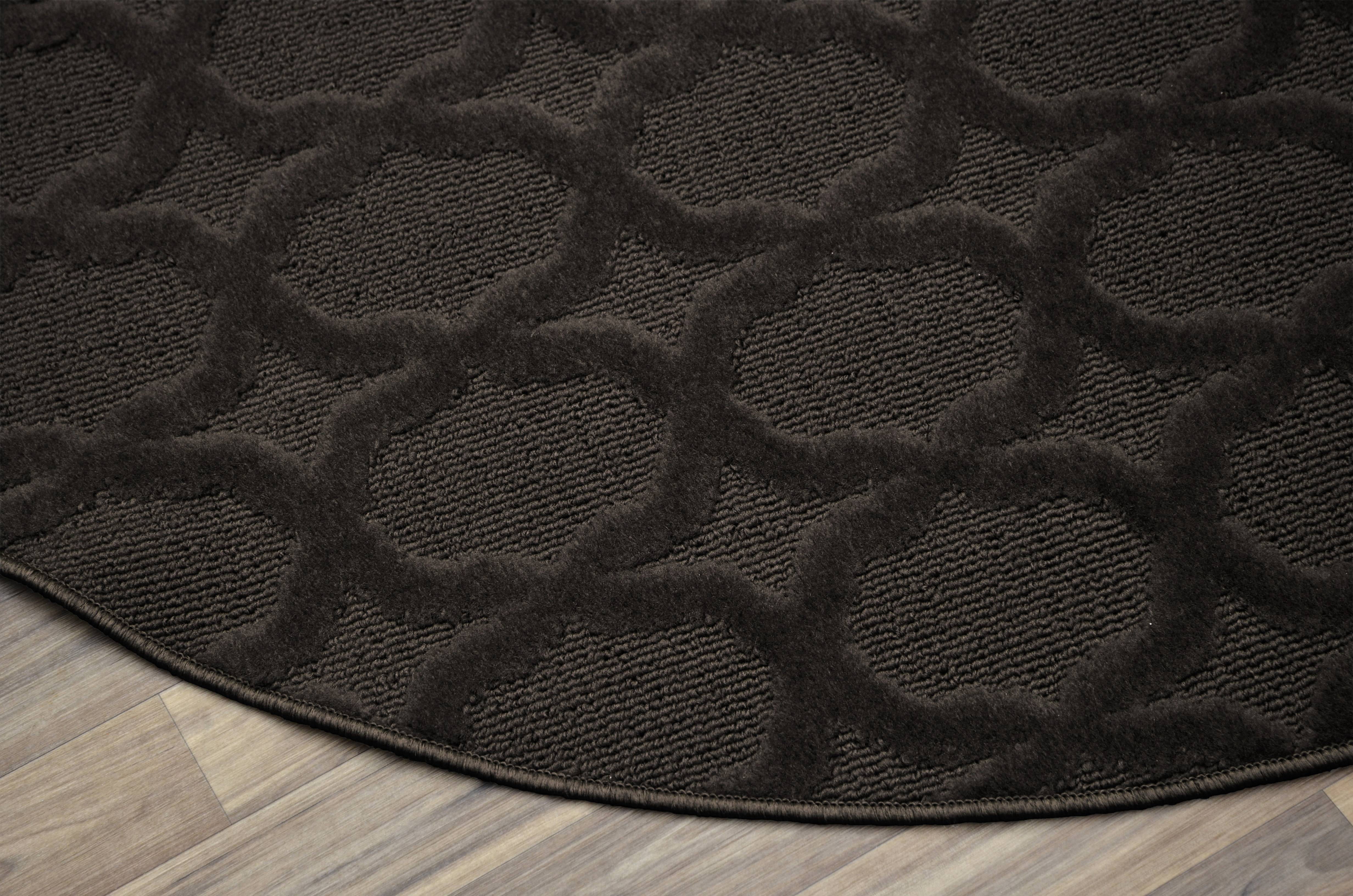 Garland Rug Sparta Mocha Round Indoor Area Rug, 5' x 5'