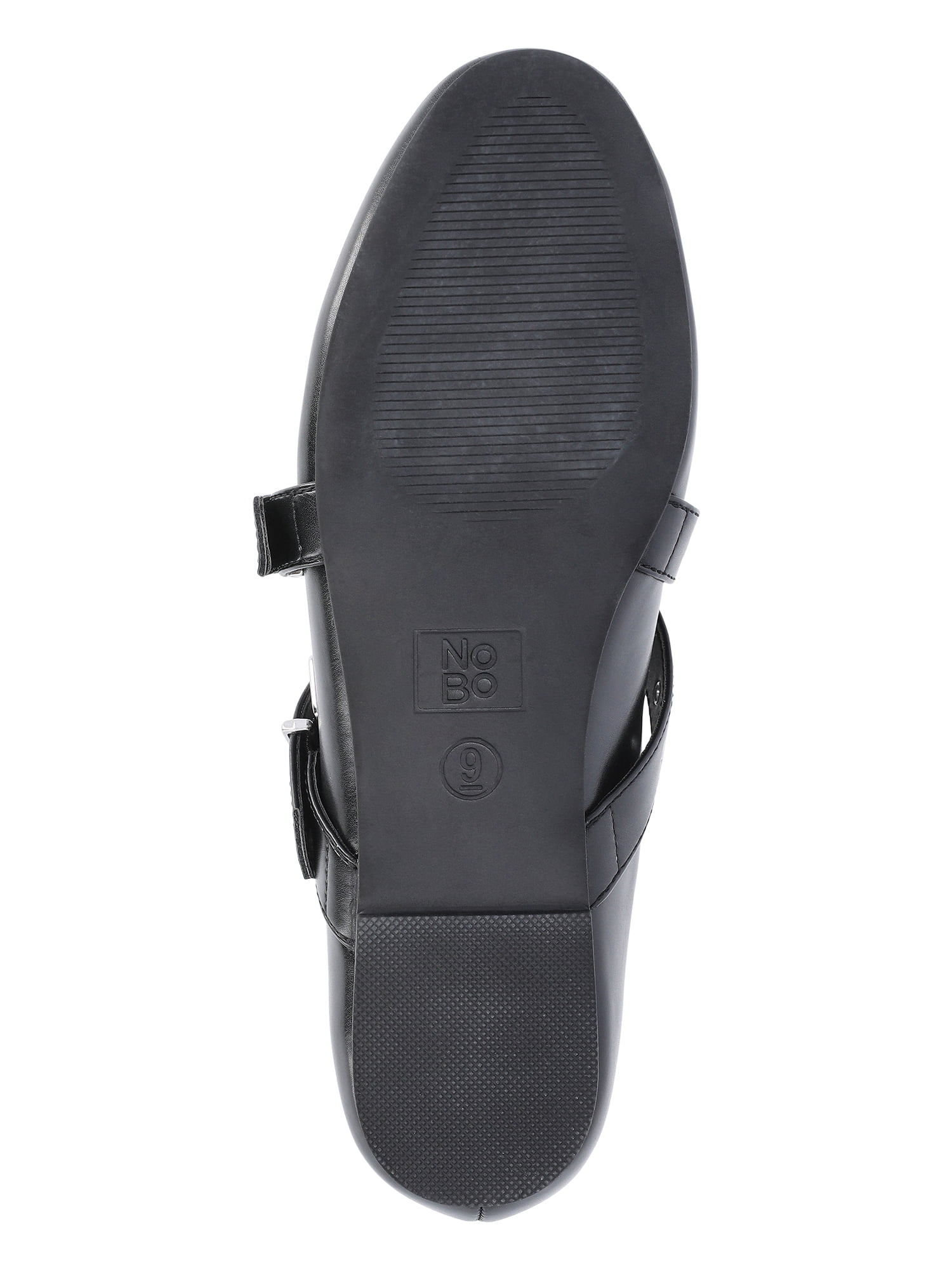 No Boundaries Mary Jane Ballet Flats with Cross-Band Buckle Strap, Women’s
