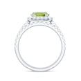 thumbnail image 2 of Rosec Jewels Peridot Wedding Bridal Ring Set of 2 - Peridot Engagement Ring with Enhancer - AAA Quality - with Jewelry Box, 925 Sterling Silver, US 3.50, 2 of 8