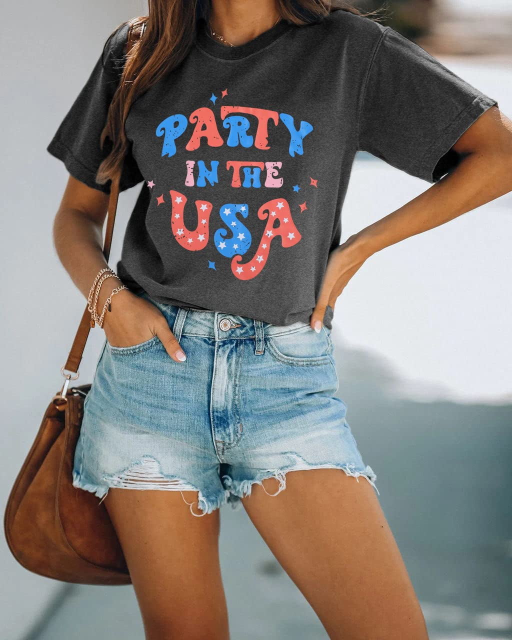 Yimoya Retro 'Party In The USA' 4th Of July Shirt - Women's Patriotic Tee, Soft & Breathable - View #11
