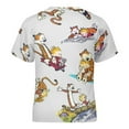 thumbnail image 5 of Calvin And Hobbes Kid Shirts Unisex Casual Tops 3D Print Graphic Tees Short Sleeve T Shirts for Boys Girls 100CM, 5 of 8