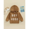 thumbnail image 2 of TSEXIEFOOFU Baby Boys Hoodie, Long Sleeve Hooded Letters Print Fall Sweatshirt Tops for Casual, 2 of 7