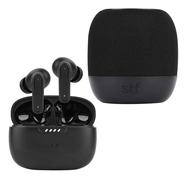 Two Echo Pack Combo STF Audífonos Inalámbricos TWS y Bocina Portátil Inalámbrica